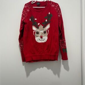 Red Christmas reindeer sweater